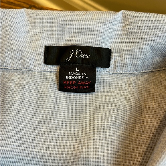 J. Crew menswear 100% cotton oxford blue w/ navy trim pajama set size L - Picture 3 of 14